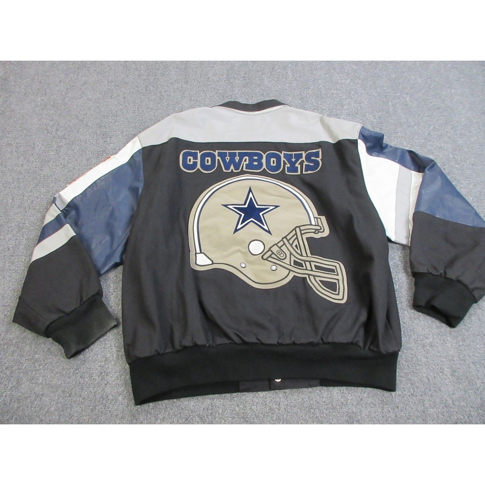 Vintage Dallas Cowboys Jacket Mens Large Multi Color NFL Football Jeff Hamilton